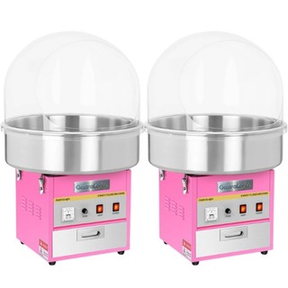 2x Professionele Horeca Suikerspinmachine | Incl. Spatscherm Cover | Ø